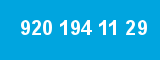 920 194 11 29 920 194 11 29